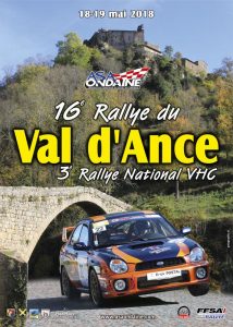 Affiche 16° rallye du Val d'Ance et Vhc